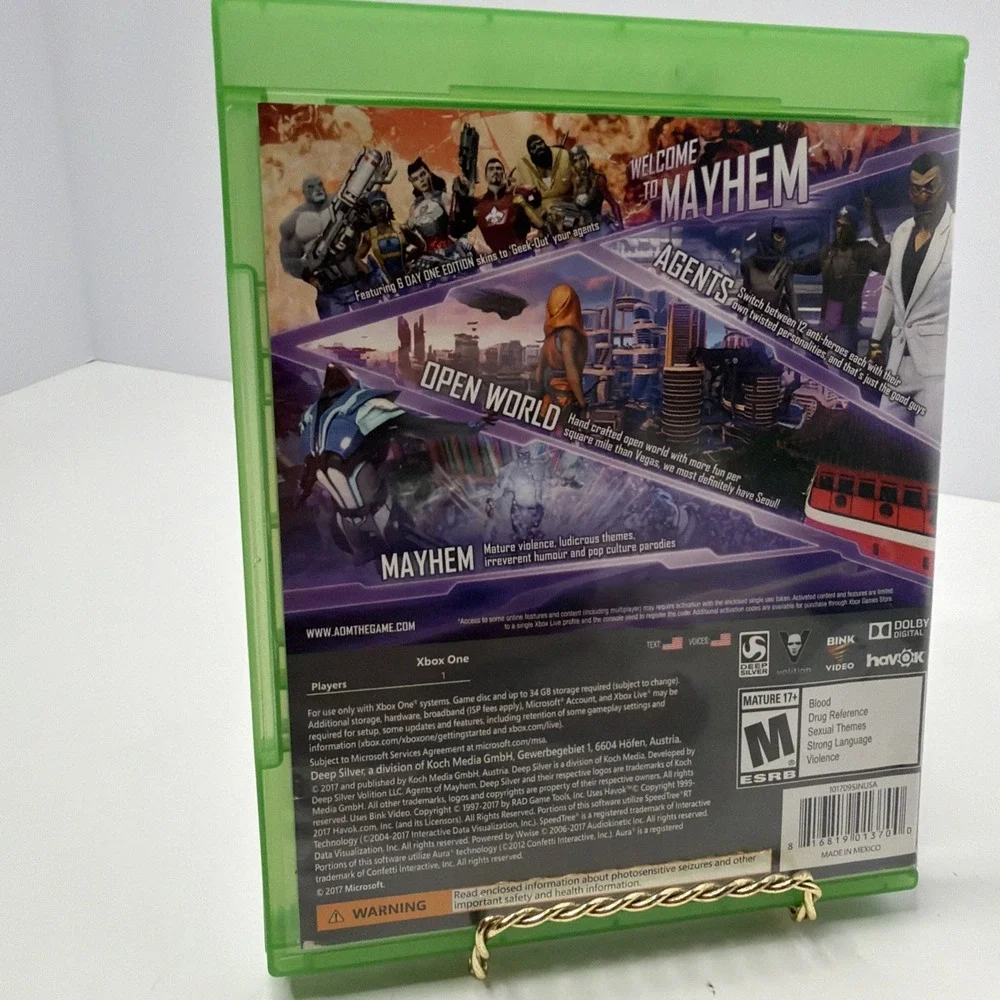 Agents of Mayhem (Microsoft Xbox One, 2017) PREOWNED